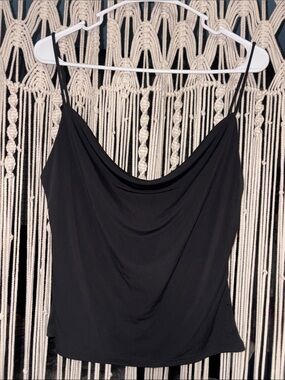 H&M Black Draped Cowl Neck Camisole